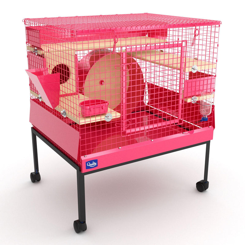 Quality Cage Crafters Pink Condo - 24" Tall Deluxe Bundle