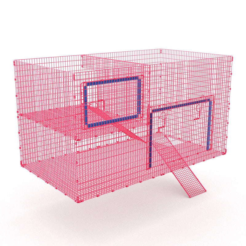 Prairie Dog Mansion - Handmade in the USA! Cages Quality Cage Crafters Add-On 3rd Level Pink 
