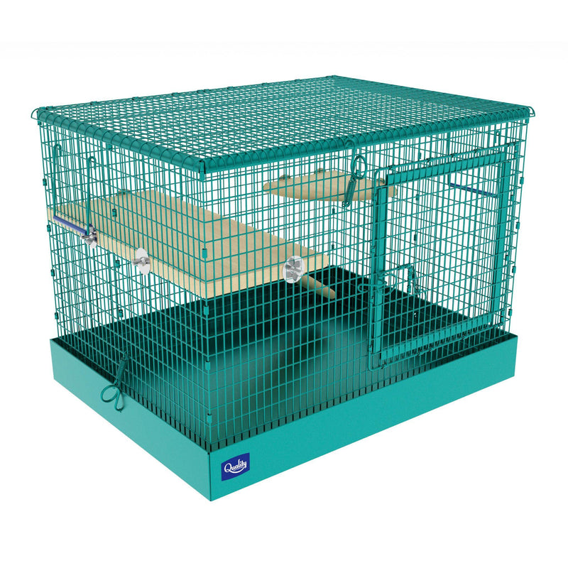 Chinchilla Travel Cage - Collapsible Cages Quality Cage Crafters Teal 