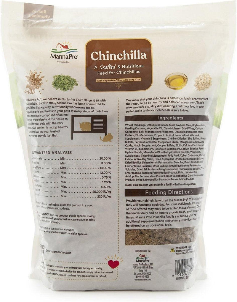 Manna Pro Crafted & Nutritious Chinchilla Food, 5-lb bag Chinchilla Food Manna Pro 