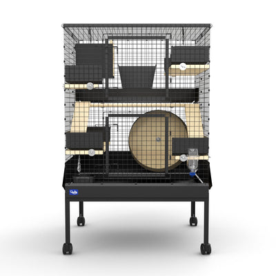 Quality Cage Crafters Black Townhome - 36" Tall Deluxe Bundle