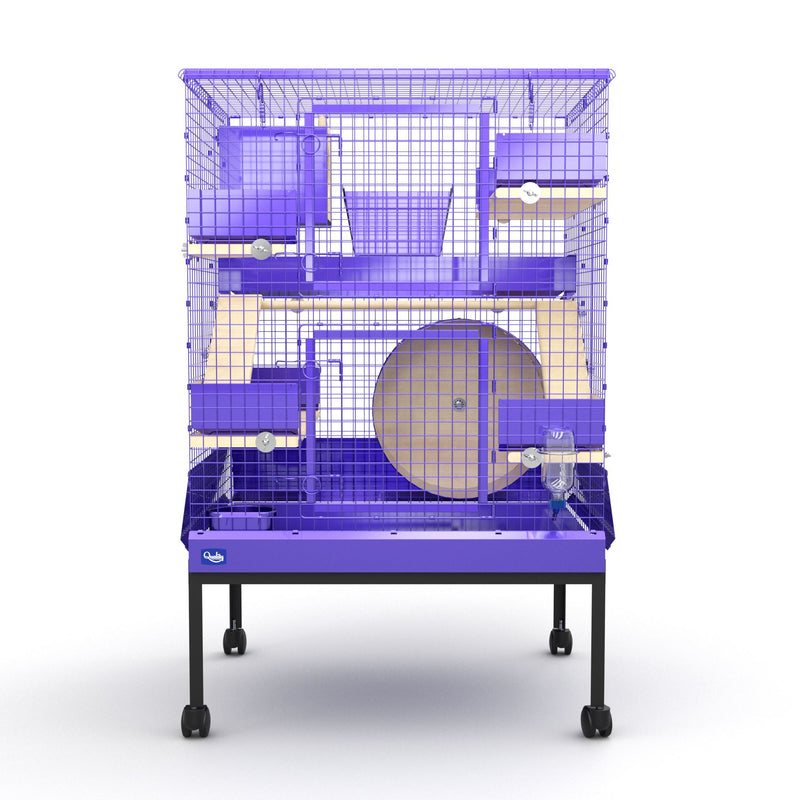 Quality Cage Crafters Purple Townhome - 36" Tall Deluxe Bundle