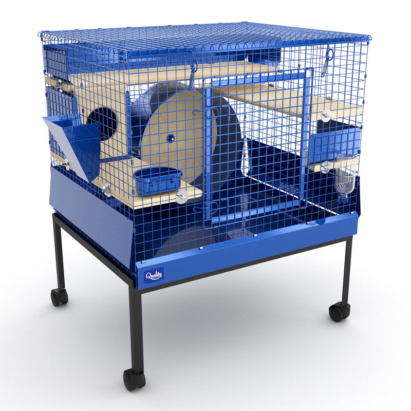 Quality Cage Crafters Quality Blue Condo - 24" Tall Deluxe Bundle