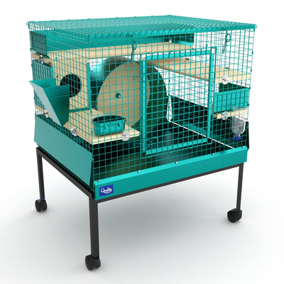 Quality Cage Crafters Teal Condo - 24" Tall Deluxe Bundle