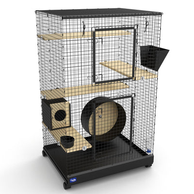 Quality Cage Crafters Black Mansion - 48" Tall Starter Bundle