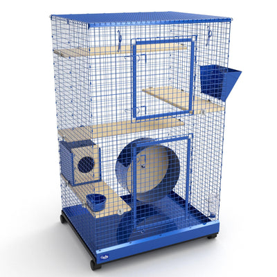 Quality Cage Crafters Quality Blue Mansion - 48" Tall Starter Bundle