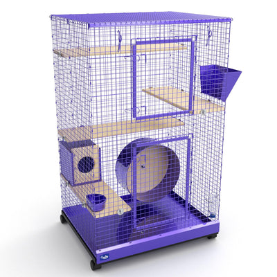 Quality Cage Crafters Purple Mansion - 48" Tall Starter Bundle