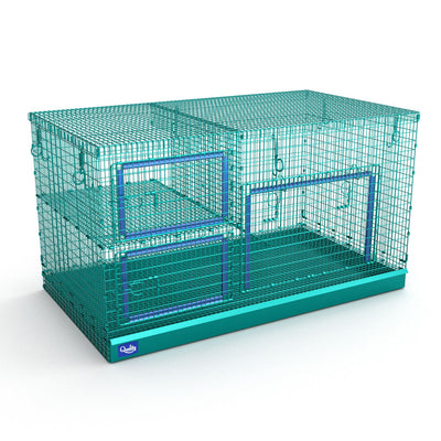 Prairie Dog Mansion - Handmade in the USA! Cages Quality Cage Crafters Complete 1 Level Teal 