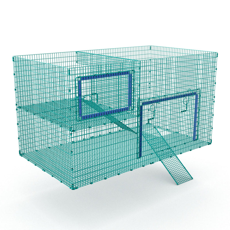 Prairie Dog Mansion - Handmade in the USA! Cages Quality Cage Crafters Add-On 3rd Level Teal 