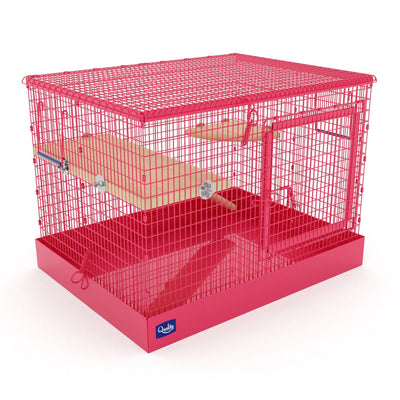 Chinchilla Travel Cage - Collapsible Cages Quality Cage Crafters Pink 