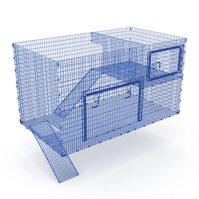 Prairie Dog Mansion - Handmade in the USA! Cages Quality Cage Crafters Add-On 2nd Level Quality Blue 