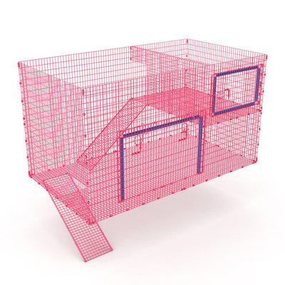 Prairie Dog Mansion - Handmade in the USA! Cages Quality Cage Crafters Add-On 2nd Level Pink 