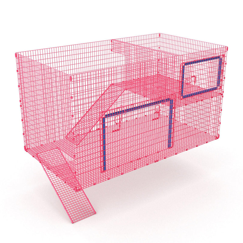Prairie Dog Mansion - Handmade in the USA! Cages Quality Cage Crafters Add-On 2nd Level Pink 