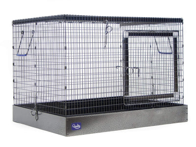 Chinchilla Travel Cage - Collapsible Cages Quality Cage Crafters Silver-Vein 