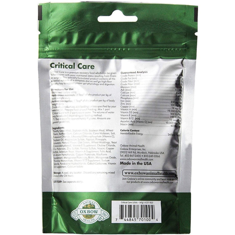 Oxbow Critical Care Pet Supplement Quality Cage Crafters 