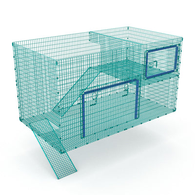 Prairie Dog Mansion - Handmade in the USA! Cages Quality Cage Crafters Add-On 2nd Level Teal 
